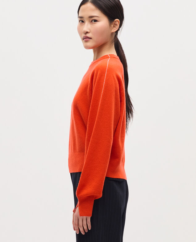 Jersey con cuello redondo de cachemir K261 pumpkin st tan