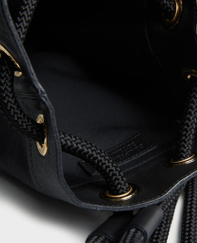 Pequeño bolso saco de cuero Black beauty