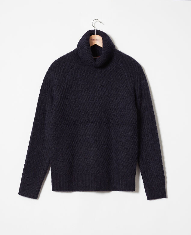 Jersey con cuello vuelto Dark navy