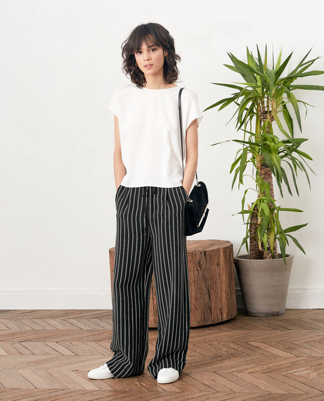 Top con escote en la espalda Off white
