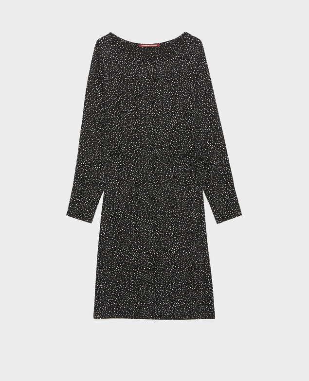Vestido corto cruzado Print constellation black