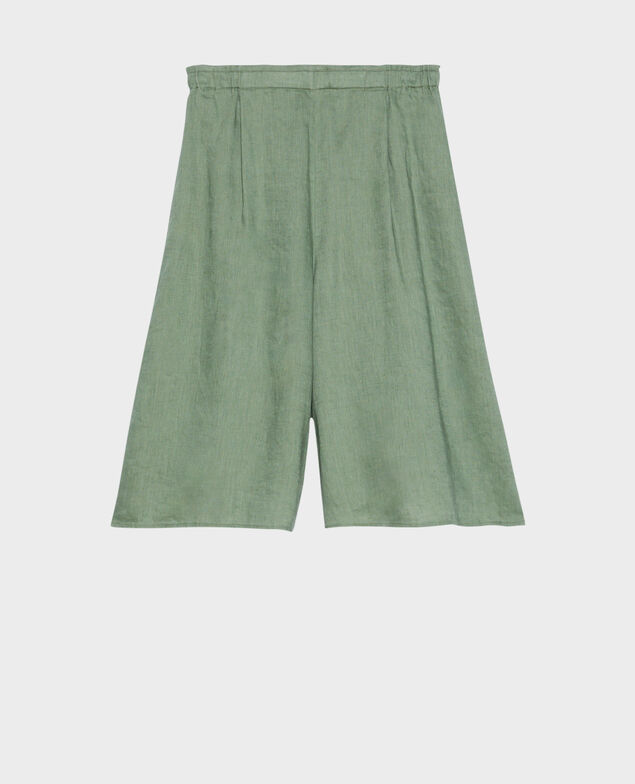 BABETH - Falda-pantalón de lino 52 green