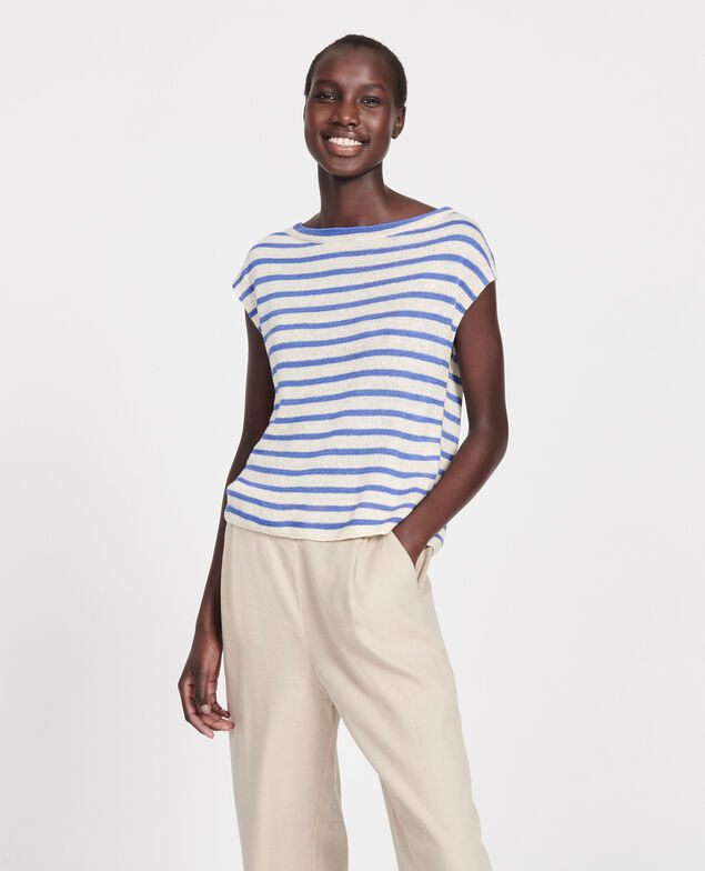 Camiseta de lino con tirantes Str butter amparo
