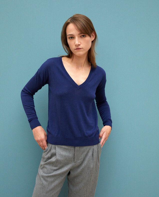 Jersey de lana merino Medieval blue