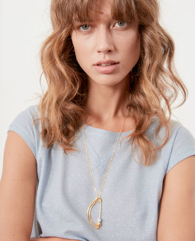 Camiseta irisada con lino Azur