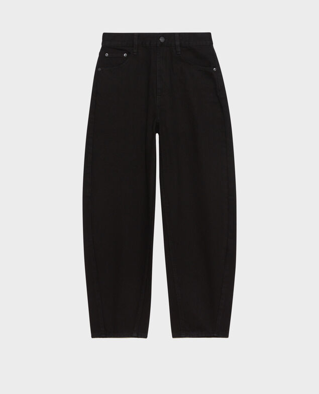 SYDONIE - BALLOON - Jeans amplios 7/8 talle alto Noir denim