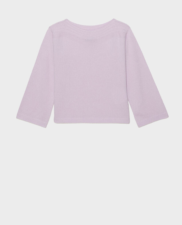 Jersey de cachemir con cuello de barco Pastel lilac