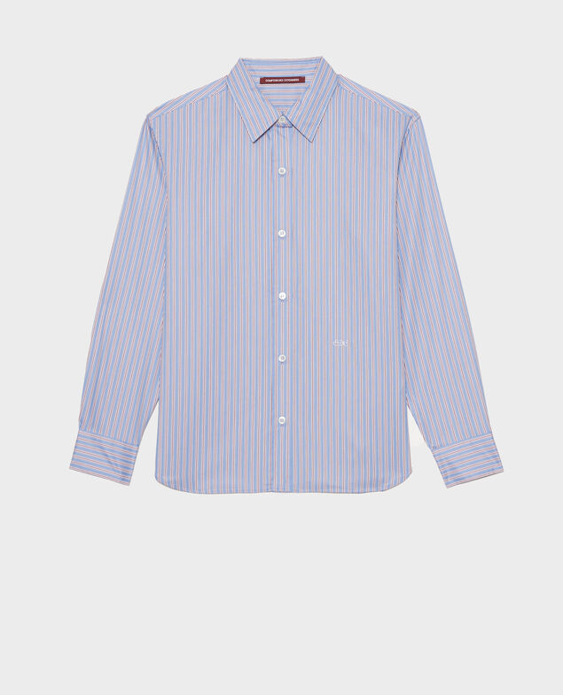 Camisa de hombre de algodón Supima Stripe2 blue