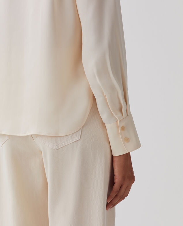 Camisa fluida con volantes U300 natural