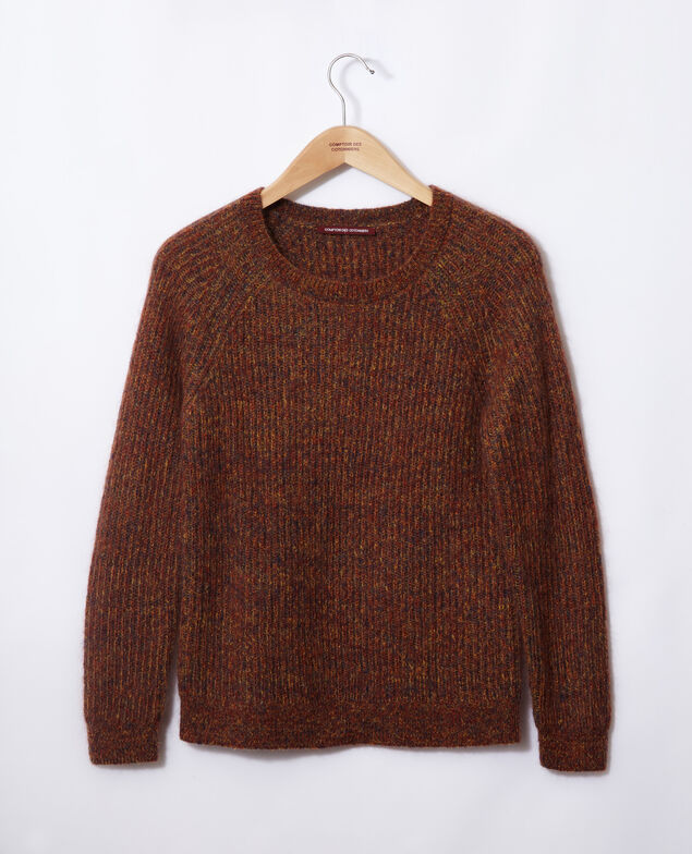 Jersey jaspeado de mohair Golden spice/picante/medieval blue