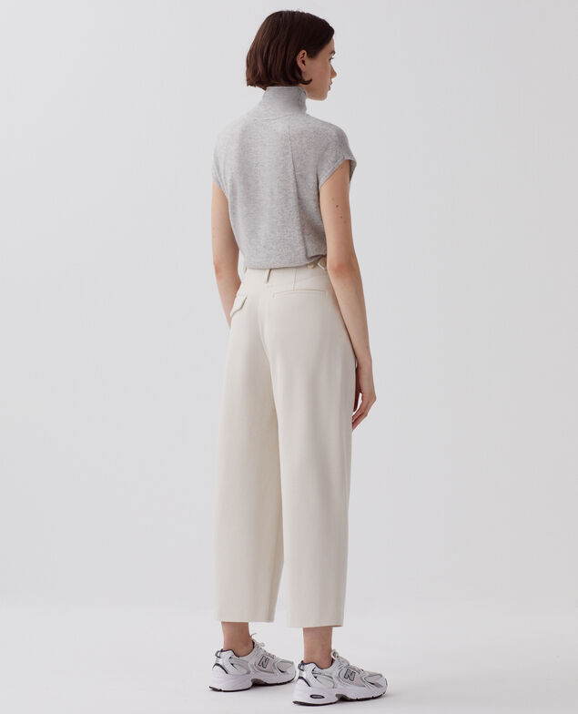 PEGGY - Pantalón carrot I021 white melange