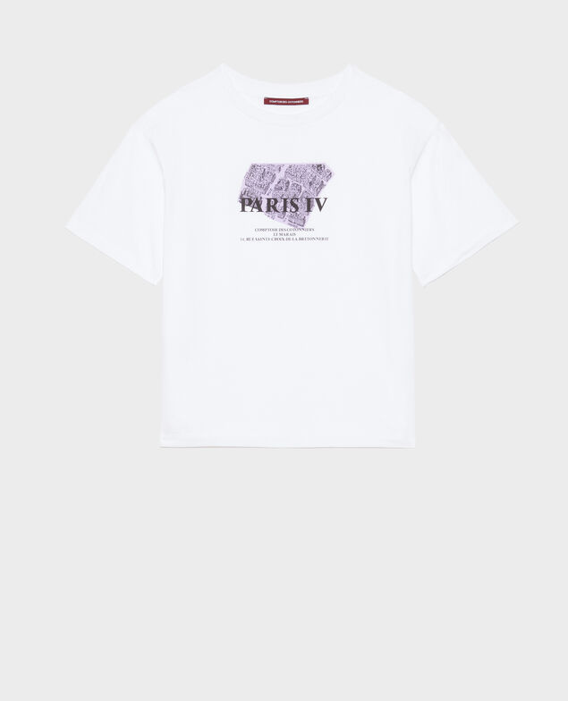 Camiseta de algodón manga corta Pastel lilac