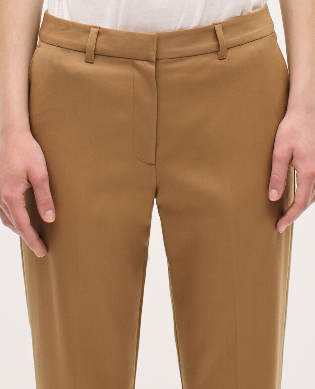 Pantalón cigarette de lana K341 oak brown