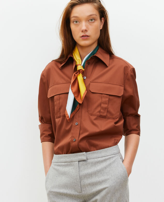  Camisa de hombre de algodón oversize Tortoise shell