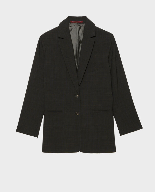 Blazer masculino de lana príncipe de Gales Check-wool-pattern-tailoring