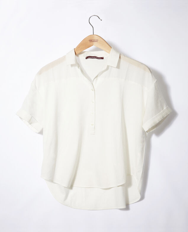 Camisa de doble tejido Blanco