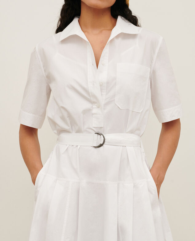 Vestido midi de algodón 0007 white