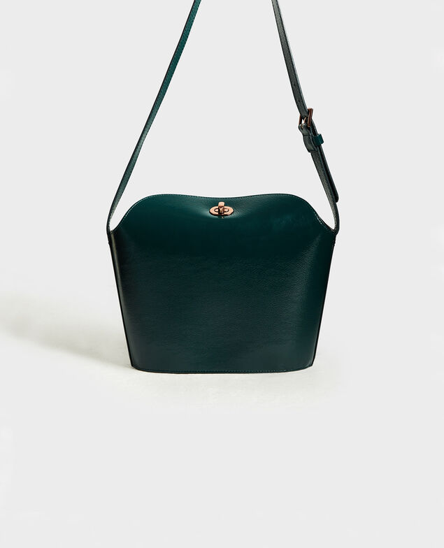  Bolso de cuero con bandolera corta Rain forest