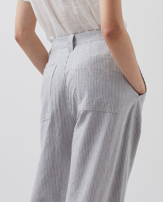 BLANDINE - Pantalón recto H611 blue mini st