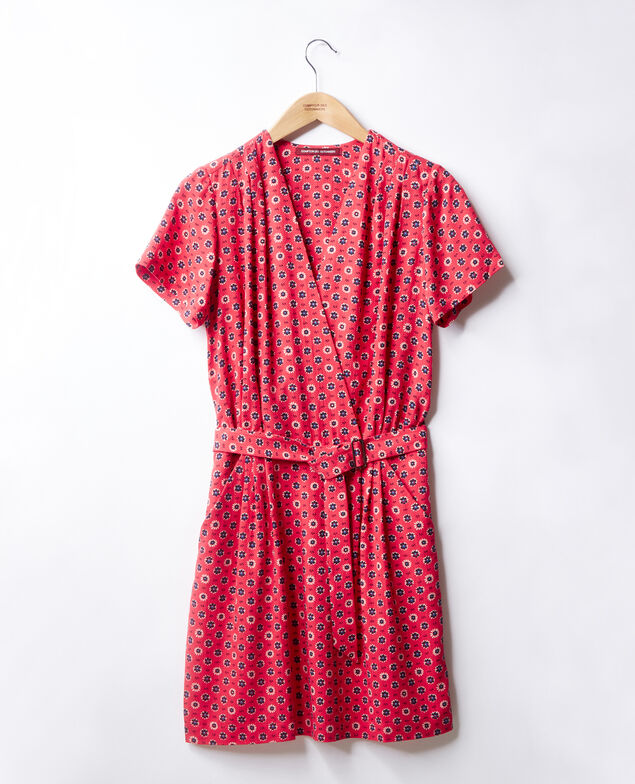 Vestido estampado con lazo Dandelion ultra pink