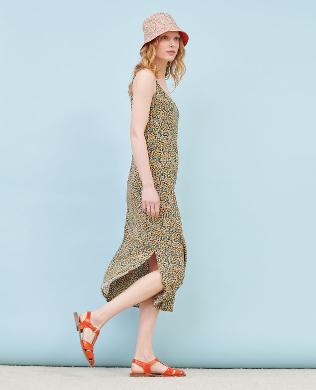 Vestido largo estampado 8005c 116 print orange