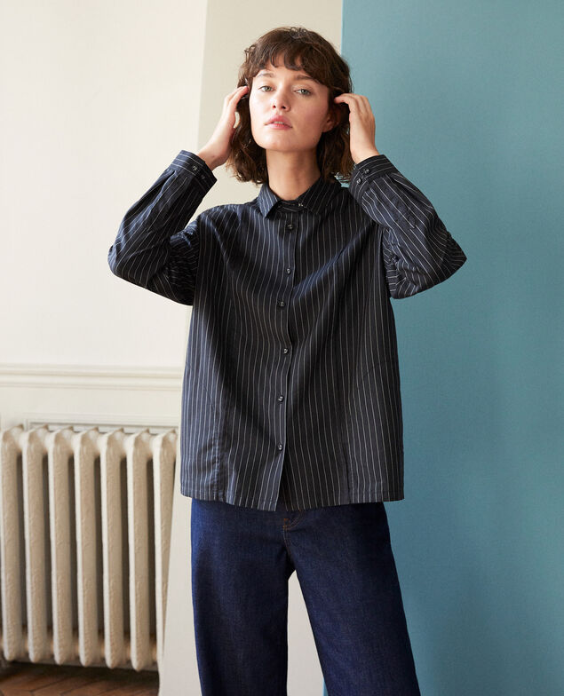 Camisa de corte recto Noir