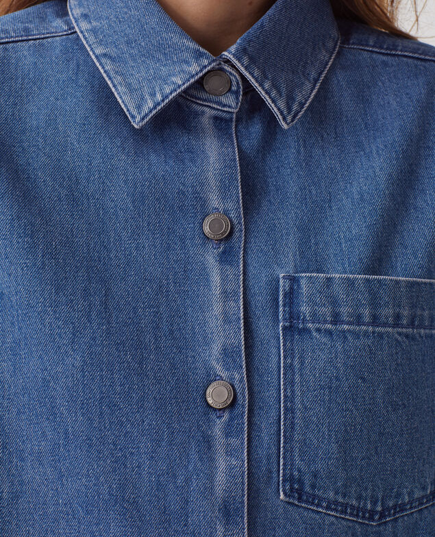 Camisa en denim de algodón J621 light blue