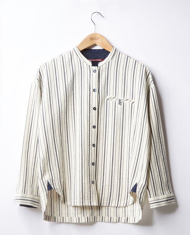 Camisa rayada Off white/navy stripes