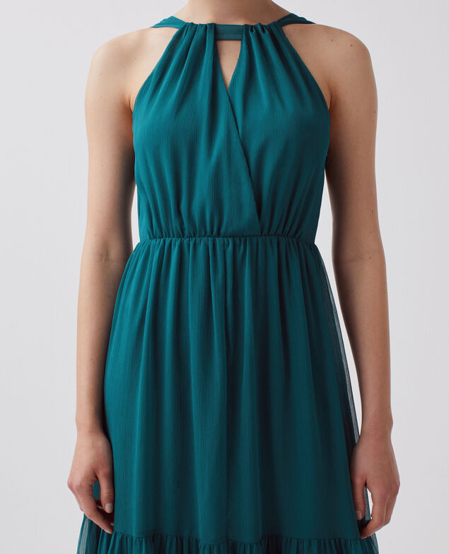 Vestido largo fluido H644 spruced-up blue