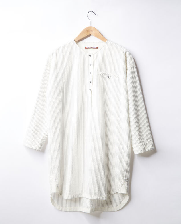 Túnica rayada Off white/navy stripes