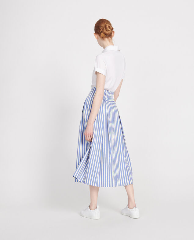 Falda de algodón Stripes light grey persian jewel