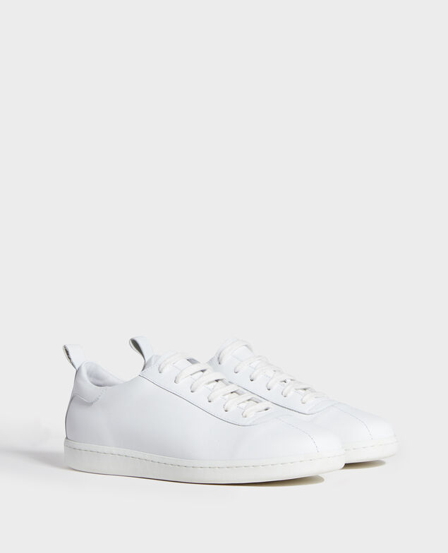 Sneakers de cuero con cordones Optical white