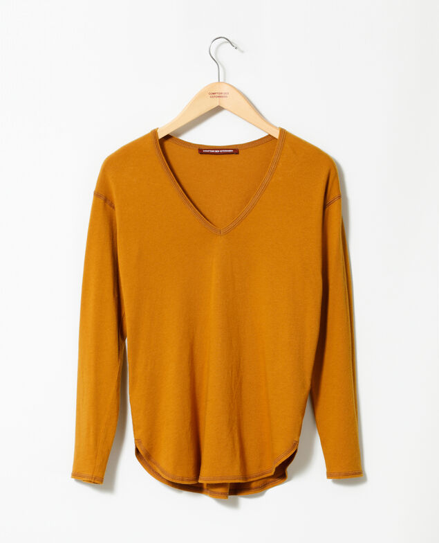 Camiseta de algodón Amarillo