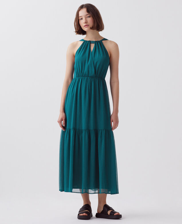 Vestido largo fluido H644 spruced-up blue