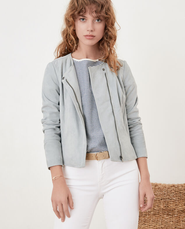 Chaqueta corta de ante Silvergreen