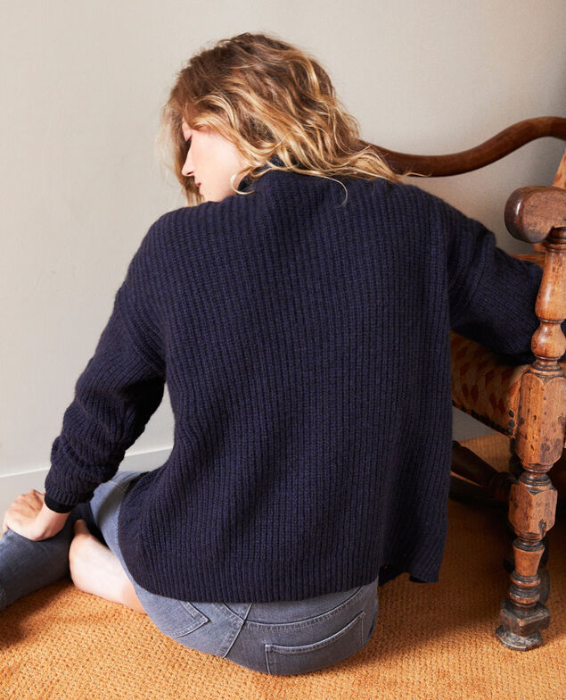 Cárdigan trenzado Dark navy