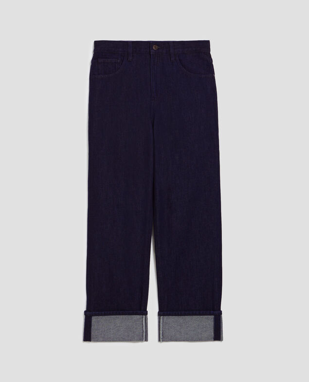 Jeans regular con vuelta ancha U690 navy