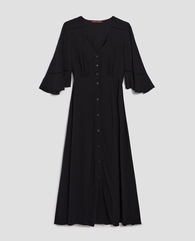 LUDIVINE - Vestido largo fluido H091 black beauty