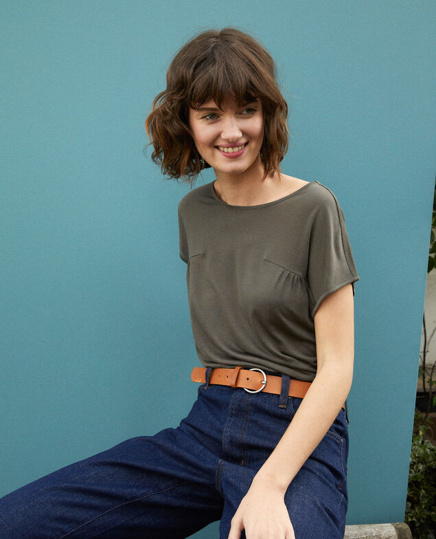 Camiseta de cuello redondo Olive night