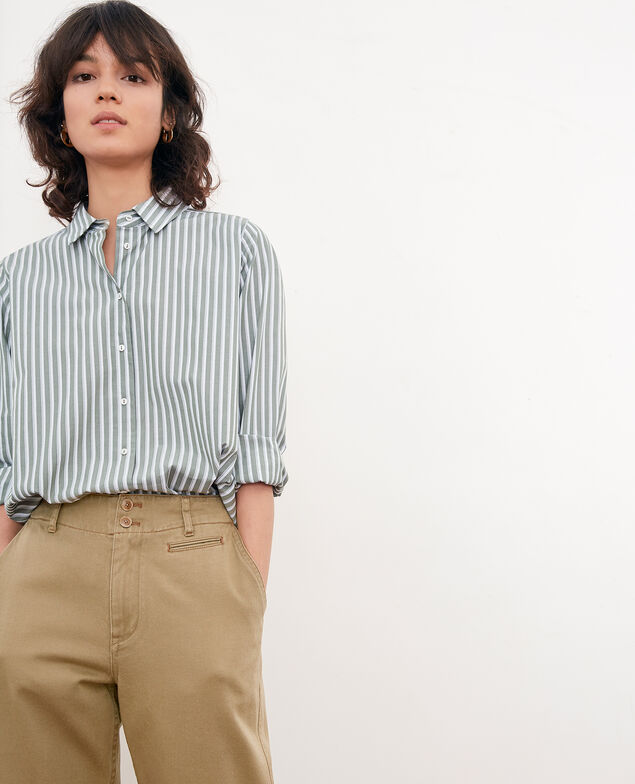 Camisa oversize rayada Sage stripes