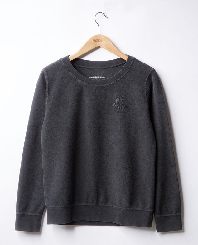 Sudadera Léon efecto del revés Noir