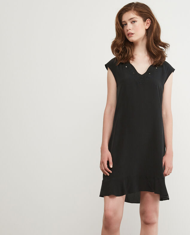 Vestido de seda Noir