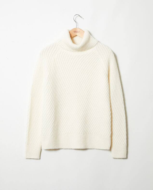 Jersey con cuello vuelto Off white