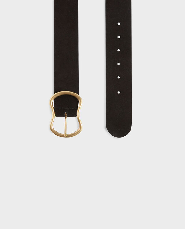 Cinturón ancho de ante 8853 09 black