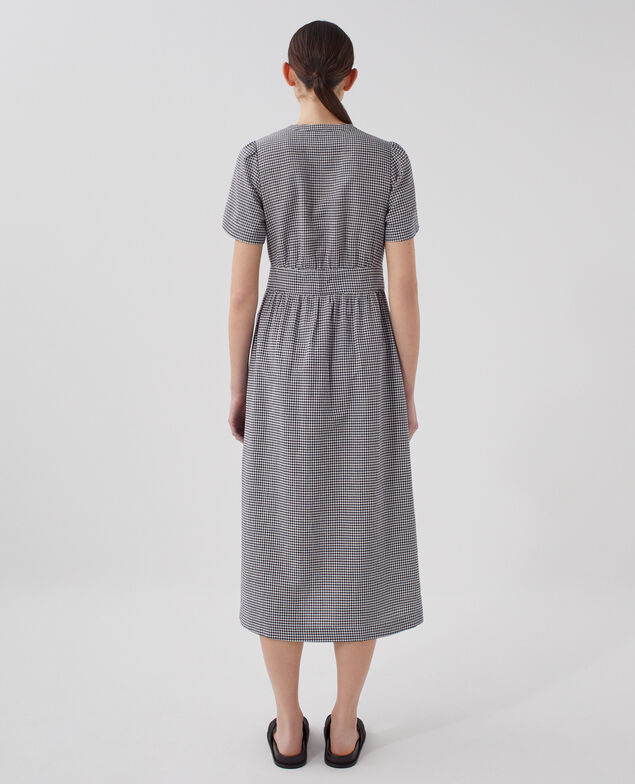Vestido midi J093 gingham check