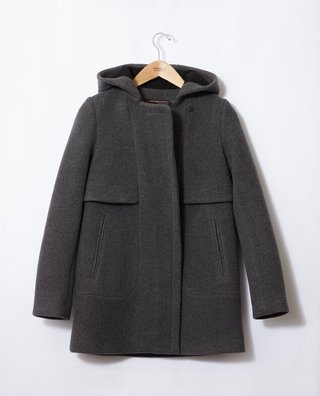 Abrigo con capucha  Gris