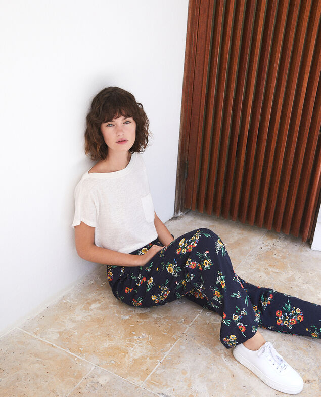 Pantalón estilo pijama Azul