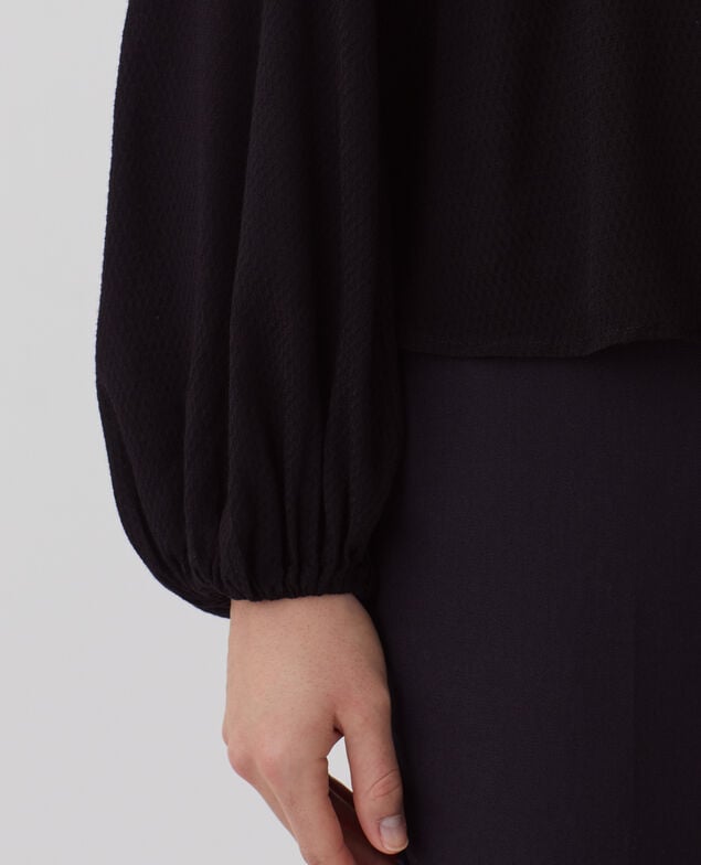Blusa cruzada fluida H091 black beauty