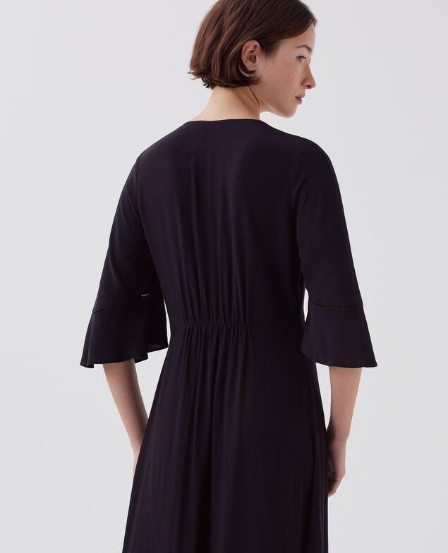LUDIVINE - Vestido largo fluido H091 black beauty