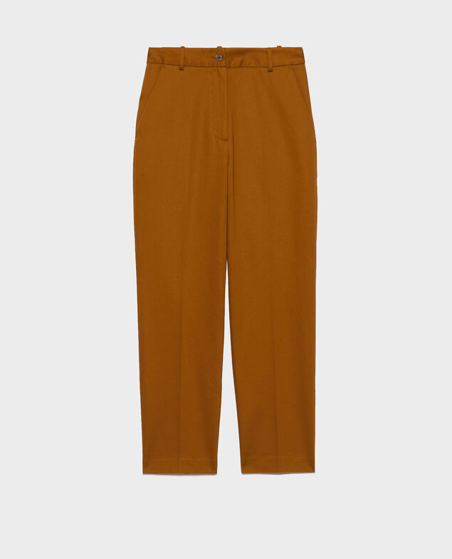 MARGUERITE - Pantalón cigarette Bronze brown